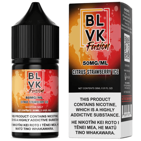 Citrus Strawberry Ice Nic Salts (30mL) by BLVK (Fusion) - Urban Vape Shop New Zealand