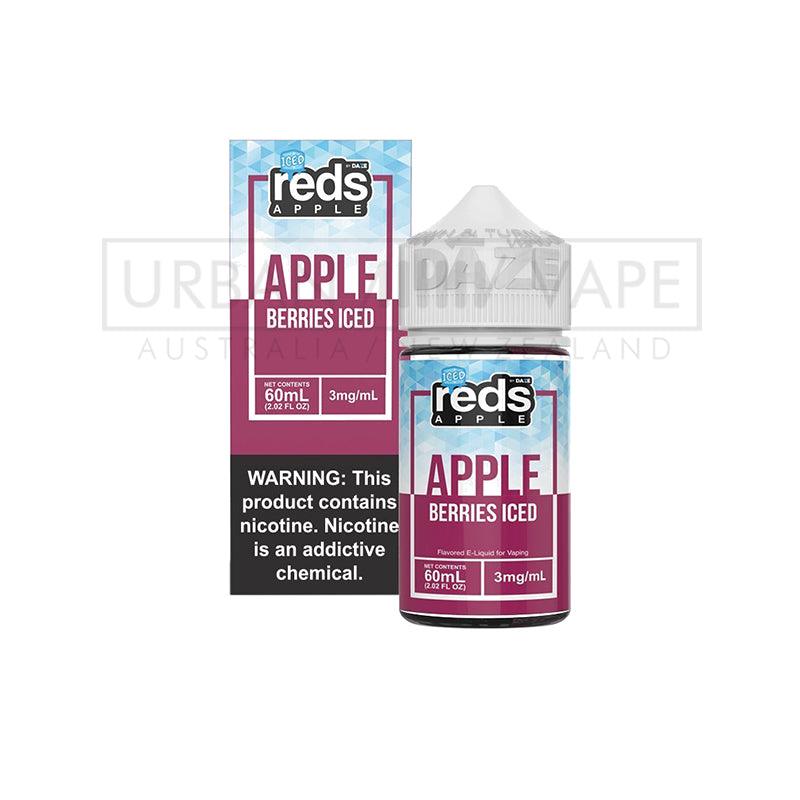 7DAZE - Reds Iced Apple Berries 60ml - Urban Vape Shop New Zealand