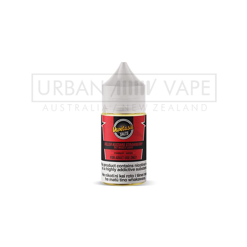 VAPETASIA - Killer Kustard Salts Strawberry 30ml - Urban Vape Shop New Zealand