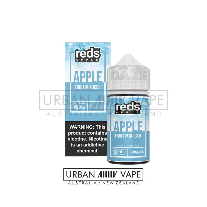 7DAZE - Reds Apple Iced Fruit Mix 60ml - Urban Vape Shop New Zealand