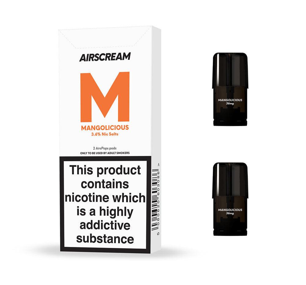 AIRSCREAM AirsPops - Replacement Pod 2pk / 3.6mg - Urban Vape Shop New Zealand